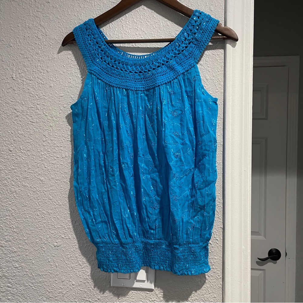 Jasmine Blue Sleeveless Women's Top S NWT - Picture 2 of 6